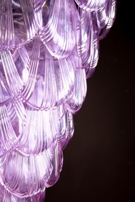 Large Pink Shell Murano Glass Chandelier, 1980-MBH-1032417