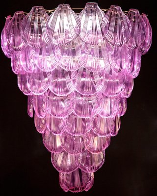 Large Pink Shell Murano Glass Chandelier, 1980-MBH-1032417