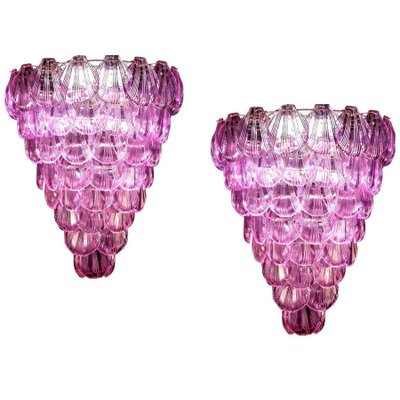 Large Pink Shell Murano Glass Chandelier, 1980-MBH-1031714