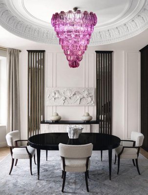 Large Pink Shell Murano Glass Chandelier, 1980-MBH-1031714