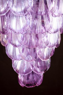 Large Pink Shell Murano Glass Chandelier, 1980-MBH-1032417