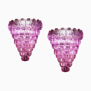 Large Pink Shell Murano Glass Chandelier, 1980-MBH-1031714