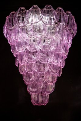 Large Pink Shell Murano Glass Chandelier, 1980s-MBH-1031655