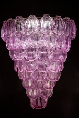 Large Pink Shell Murano Glass Chandelier, 1980s-MBH-1031655