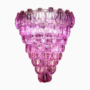 Large Pink Shell Murano Glass Chandelier, 1980s-MBH-1031655