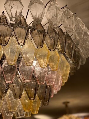 Large Poliedri Murano Glass Chandelier, 1990s-MBH-1799902