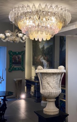 Large Poliedri Murano Glass Chandelier, 1990s-MBH-1799902