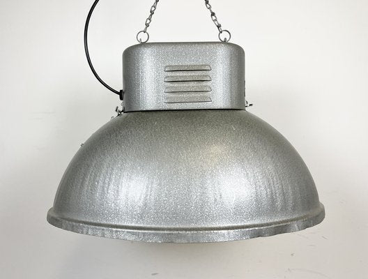 Large Polish Industrial Factory Oval Pendant Lamp from Mesko, 1970s-CGF-1369100