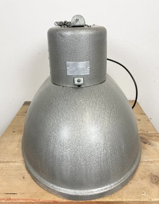 Large Polish Industrial Factory Oval Pendant Lamp from Mesko, 1970s-CGF-1369100