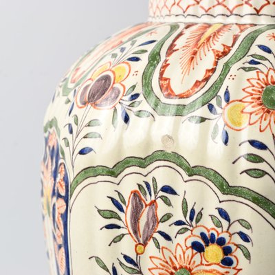 Large Polychrome Delft Vase by Louis Fourmaintraux-IXK-1757956