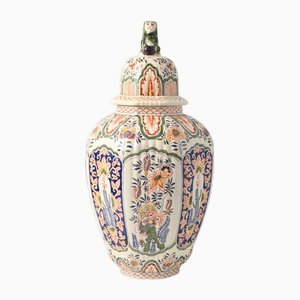 Large Polychrome Delft Vase by Louis Fourmaintraux-IXK-1757956