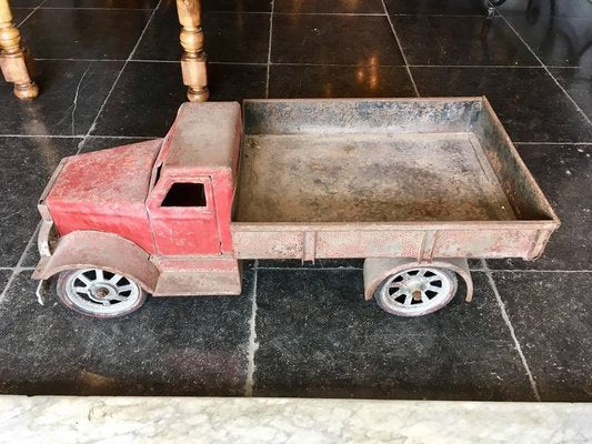 Large Polychrome Painted Metal Model of a Lorry-TDA-1376356