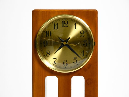 Large Postmodern Table Clock in Cherry Wood, 1980s-RR-1291055