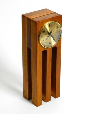 Large Postmodern Table Clock in Cherry Wood, 1980s-RR-1291055