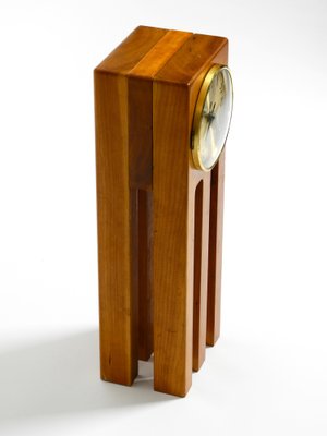 Large Postmodern Table Clock in Cherry Wood, 1980s-RR-1291055