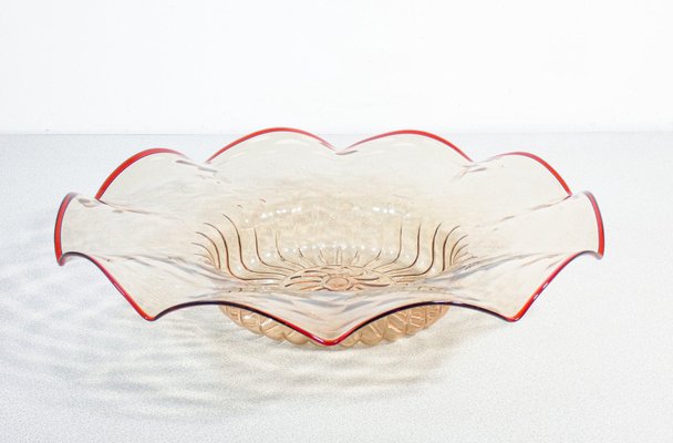 Large Puffed Glass Plate by Vittorio Zecchin, 1940s-OJE-1255133