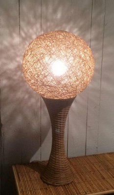 Large Rattan Lamp, 1970s-BA-1365705