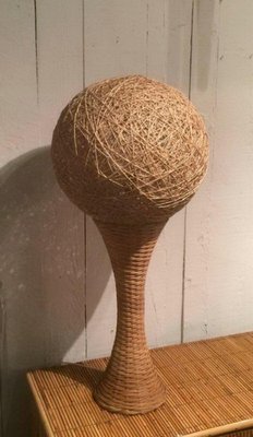 Large Rattan Lamp, 1970s-BA-1365705