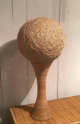 Large Rattan Lamp, 1970s-BA-1365705