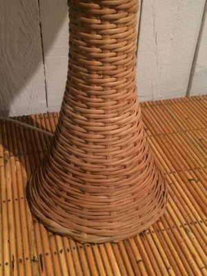 Large Rattan Lamp, 1970s-BA-1365705