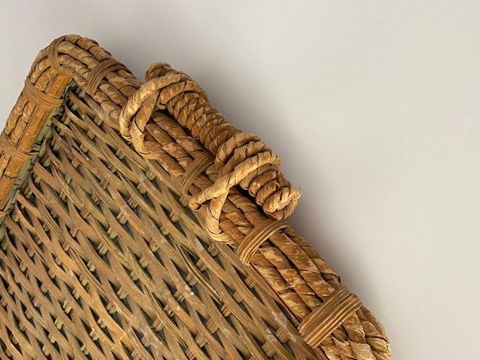 Large Rattan Tray, France, 1970s-UR-1409784