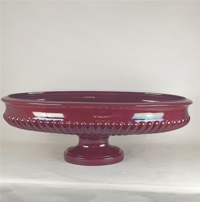 Large Red Earthenware Center Bowl-SYQ-1004422