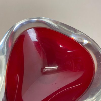 Large Red Murano Glass Ashtray, Italy, 1970s-QZ-1053340