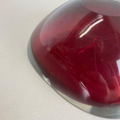 Large Red Murano Glass Ashtray, Italy, 1970s-QZ-1053340