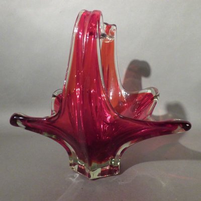 Large Red Murano Glass Bowl from Made Murano Glass-WK-1005532