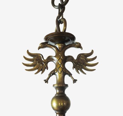 Large Renaissance Style Flemish Brass Chandelier, 1950s-DEK-552501