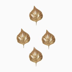 Large Rhubarb Leaf Brass Wall Light or Sconce by Tommaso Barbi, 1970s-VLZ-631827