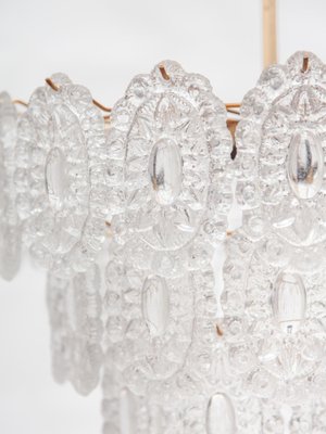 Large Rosette Crystal Glass Chandelier, Belgium, 1970s-KL-1799761