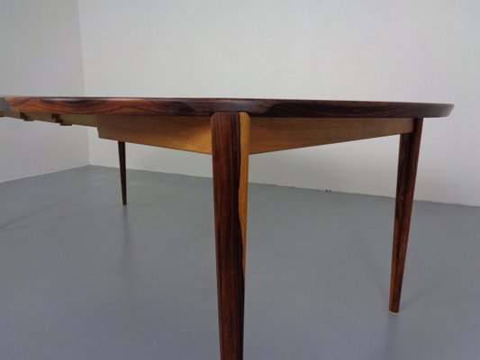 Large Rosewood Extendable Dining Table by Henry Rosengren Hansen for Brande Mobelindustri, 1960s-RDW-1300222