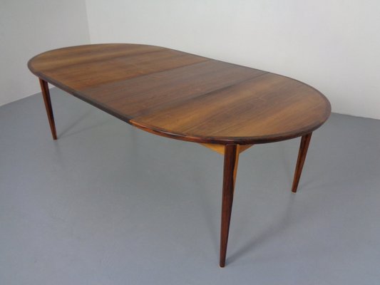 Large Rosewood Extendable Dining Table by Henry Rosengren Hansen for Brande Mobelindustri, 1960s-RDW-1300222