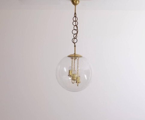 Large Round Brass Sputnik Chandelier or Pendant Lamp from Doria Leuchten, 1960s-VLZ-632133