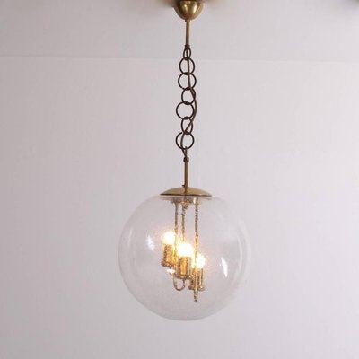 Large Round Brass Sputnik Chandelier or Pendant Lamp from Doria Leuchten, 1960s-VLZ-632133