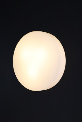 Large Round Opaline Ceiling or Wall Light from Staff Leuchten, Germany, 1970s-TRW-1729765