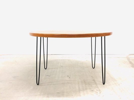 Large Round Teak Dining Table, 1960s-WSA-831290