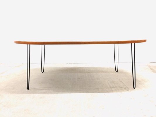 Large Round Teak Dining Table, 1960s-WSA-831290