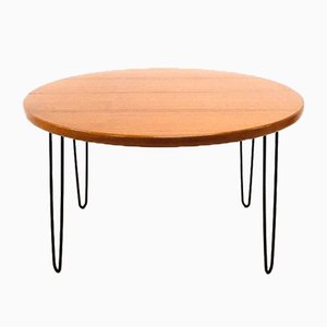 Large Round Teak Dining Table, 1960s-WSA-831290