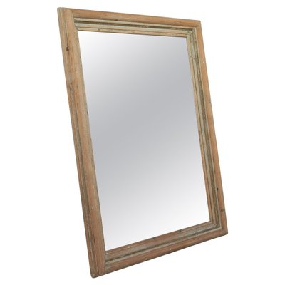 Large Rustic Mirror in Pine and Faded Paint, 1920s-LPQ-1814049