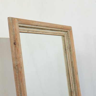 Large Rustic Mirror in Pine and Faded Paint, 1920s-LPQ-1814049