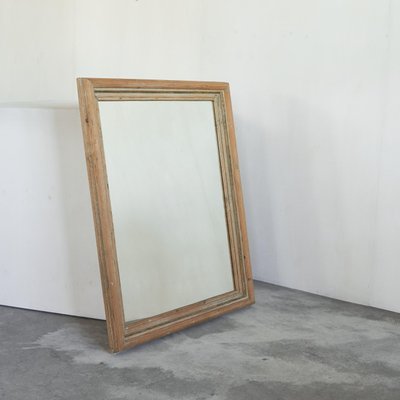 Large Rustic Mirror in Pine and Faded Paint, 1920s-LPQ-1814049