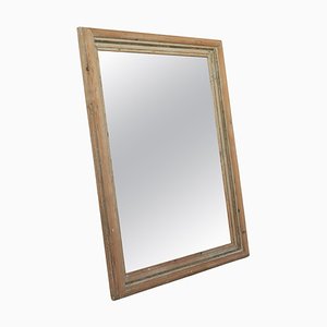 Large Rustic Mirror in Pine and Faded Paint, 1920s-LPQ-1814049