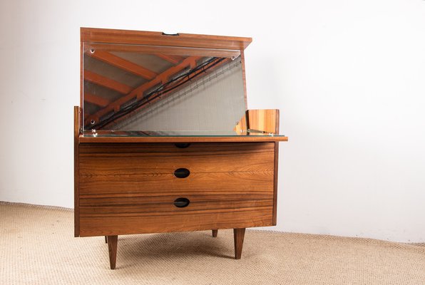 Large Santos Rosewood Dressing Table by Joseph André Motte Edition Charron, 1960s-EMB-1406502