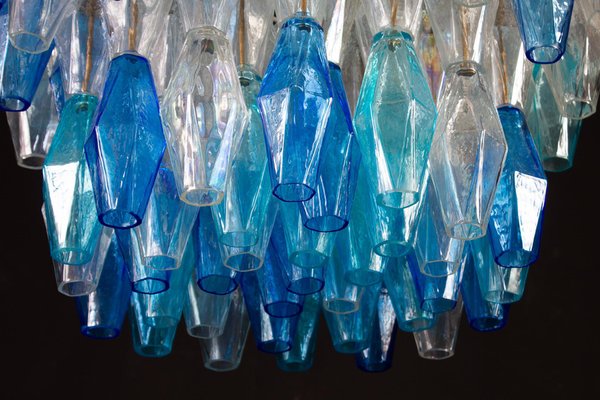 Large Sapphire Colored Murano Glass Chandeliers in the Style of C. Scarpa, Set of 2-MBH-1032470