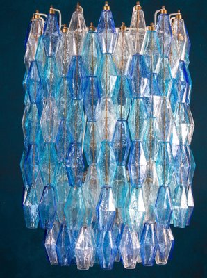 Large Sapphire Colored Murano Glass Chandeliers in the Style of C. Scarpa, Set of 2-MBH-1032470