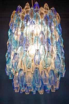 Large Sapphire Colored Murano Glass Chandeliers in the Style of C. Scarpa, Set of 2-MBH-1032470