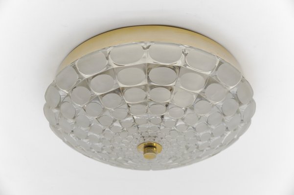 Large Satin Glass Flush Mount from Doria Leuchten, Germany, 1960s-KQB-1756911