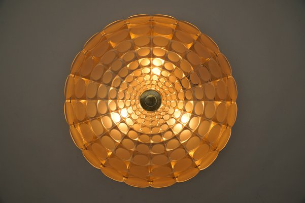 Large Satin Glass Flush Mount from Doria Leuchten, Germany, 1960s-KQB-1756911